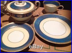 Noritake China Tea/coffee Set Circa 1930 /24 Piece Vornay Blue Rare