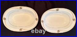 NORITAKE China Dinnerware Service for 10, 62pcs, Joely Art Deco Pattern, Mint