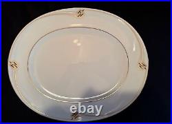 NORITAKE China Dinnerware Service for 10, 62pcs, Joely Art Deco Pattern, Mint