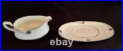 NORITAKE China Dinnerware Service for 10, 62pcs, Joely Art Deco Pattern, Mint