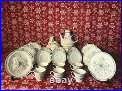 NORITAKE China Paradise Green 23 Piece Teapot Set Serves 6 Japan 8223 W80