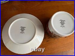 NORITAKE China ROYAL HUNT Set of 10 Cups and Saucers Excellent Condition