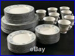 NORITAKE Contemporary Fine China BLUE HILL #2482 43 Piece Set Service for 8