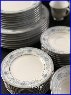 NORITAKE Contemporary Fine China BLUE HILL #2482 43 Piece Set Service for 8