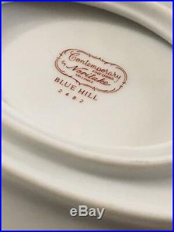 NORITAKE Contemporary Fine China BLUE HILL #2482 43 Piece Set Service for 8