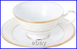 NORITAKE Cup & Saucer Pair Set 220cc White Palace 2 Guests Bone China P595874753