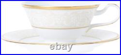 NORITAKE Cup & Saucer Pair Set 220cc White Palace 2 Guests Bone China P595874753