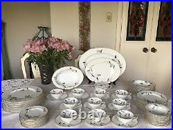 NORITAKE-DINNERWARE -Fine China Japan 6907 -7Pieces -10 Place Setting + Serving