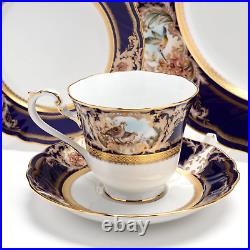 NORITAKE FOXBORO #4302 Diamond Collection 5-Piece Place Setting EUC MINT! WOW