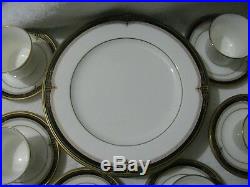 NORITAKE Gold and Sable Set of 6 Bone China 5 piece place settings 32 pieces