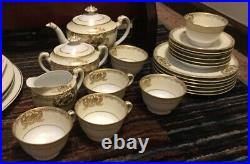 NORITAKE Handpainted China 21-piece DESSERT SET Service for 6 Excellent Cond