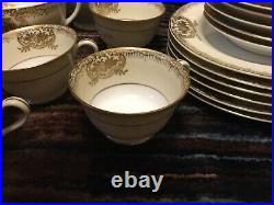 NORITAKE Handpainted China 21-piece DESSERT SET Service for 6 Excellent Cond