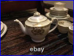NORITAKE Handpainted China 21-piece DESSERT SET Service for 6 Excellent Cond