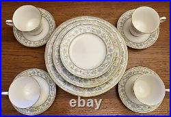 NORITAKE IVORY CHINA MIYOSHI 5 piece PLACE SETTINGS FOR FOUR