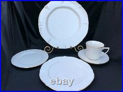 NORITAKE Ivory China Imperial Gold Service for Four 20pc Set NEW Never use