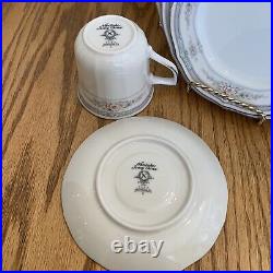 NORITAKE Ivory China ROTHSCHILD 20-piece Service for 4 Pale Blue Pink Floral NEW