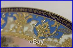 NORITAKE Large 35-Piece China Tea Set Teacup Japanese Floral Royal Gold Blue