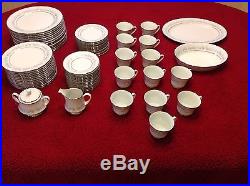 NORITAKE MARYWOOD 2181 Fine China 70 Piece Set Great Condition With Sugar Bowl