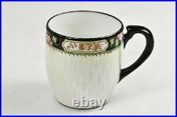 NORITAKE MORIMURA Demitasse Set & Tray, Creamer, Sugar Bowl Iridescent China