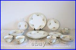 NORITAKE M MORIMURA JAPAN N2170 Pink Blue Floral 24 Pcs 6 Pc Plc Set Serv for 4