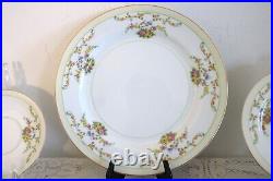 NORITAKE M MORIMURA JAPAN N2170 Pink Blue Floral 24 Pcs 6 Pc Plc Set Serv for 4