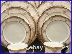 NORITAKE Pacific Majesty DINNER SET Plates Coffee Cup Tea Bread Salad 9771 Gold
