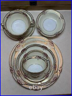 NORITAKE Rubigold 89501 8 Eight PIECE PLACE SETTINGS & Serving Pcs 70 Pcs MNT