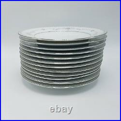 NORITAKE Salad Plate Fine China 10 Piece Set Serves 10 FAIRMONT Platinum JAPAN