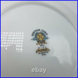 NORITAKE Salad Plate Fine China 10 Piece Set Serves 10 FAIRMONT Platinum JAPAN