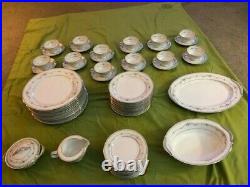 NORITAKE VINTAGE CHINA SET FAIRMONT 6102 Pattern 65 piece Service For 12