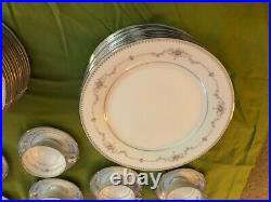 NORITAKE VINTAGE CHINA SET FAIRMONT 6102 Pattern 65 piece Service For 12