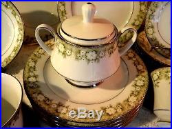 NORITAKE Vtg China Set 43 Piece PRINCETON 6911 Pattern Service for 8 EUC Gift