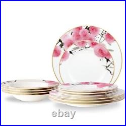 NORITAKE YAE 4968 Bone China 12 Piece Set Service For 4 BRAND NEW And Boxed MINT