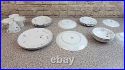 NORITAKE china #1385 BUTTERFLIES Set of 4, Space AGE Cups Bowls Plates NOTE