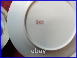 NORITAKE china 42200 GOLD ORANGE BLUE FLOWERS 97 PIECE DINNERWARE SET