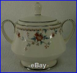 NORITAKE china ADAGIO 7237 pattern Coffee Pot, Creamer & Sugar Bowl with Lid SET