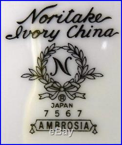 NORITAKE china AMBROSIA 7567 pattern COUPE CEREAL, SOUP, SALAD BOWL set of 12