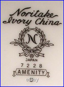 NORITAKE china AMENITY 7228 pattern 6-piece HOSTESS SET oval bowl platter gravy+