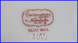 NORITAKE china BLUE HILL 2482 pattern 47-piece SET SERVICE for Nine (9)