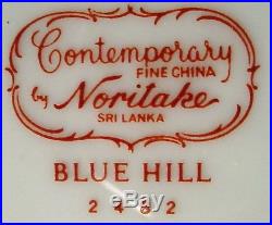 NORITAKE china BLUE HILL pattern 65-pc SET SERVICE for 12 + 5-pc SERVING
