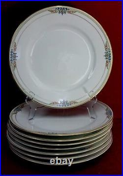 NORITAKE china BRIARHURST 65571 pattern Luncheon Plate Set of Eight 8 8-5/8
