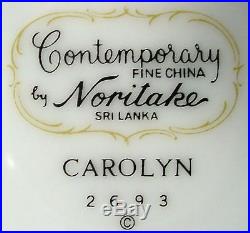 NORITAKE china CAROLYN 2693 pattern 65-piece SET SERVICE including SERVING