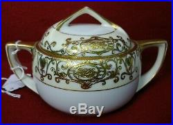 NORITAKE china CHRISTMAS BALL 16034 175 Teapot Tea Tile Creamer & Sugar Bowl SET