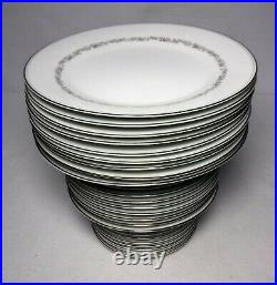 NORITAKE china CORONA 6502 27-piece SET 9 Dinner, 9 Salad & 9 Bread Plates