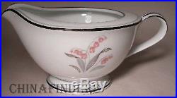 NORITAKE china CREST 5421 pattern 9pc Hostess Set creamer/sugar/serving/platter