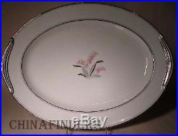NORITAKE china CREST 5421 pattern 9pc Hostess Set creamer/sugar/serving/platter