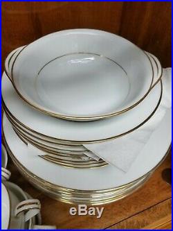NORITAKE china DAWN 5930 pattern 50-piece SET SERVICE for 8- Serving dish cups