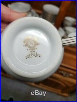 NORITAKE china DAWN 5930 pattern 50-piece SET SERVICE for 8- Serving dish cups