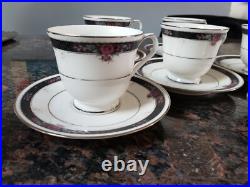 NORITAKE china ETIENNE 7260 pattern 30 piece SET SERVICE for 6