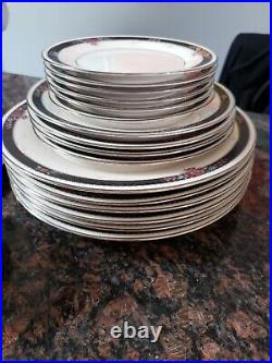 NORITAKE china ETIENNE 7260 pattern 30 piece SET SERVICE for 6
